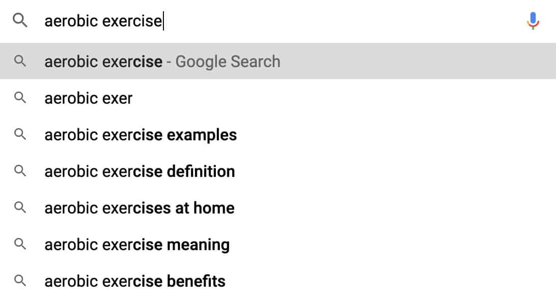 google suggest fitness 1