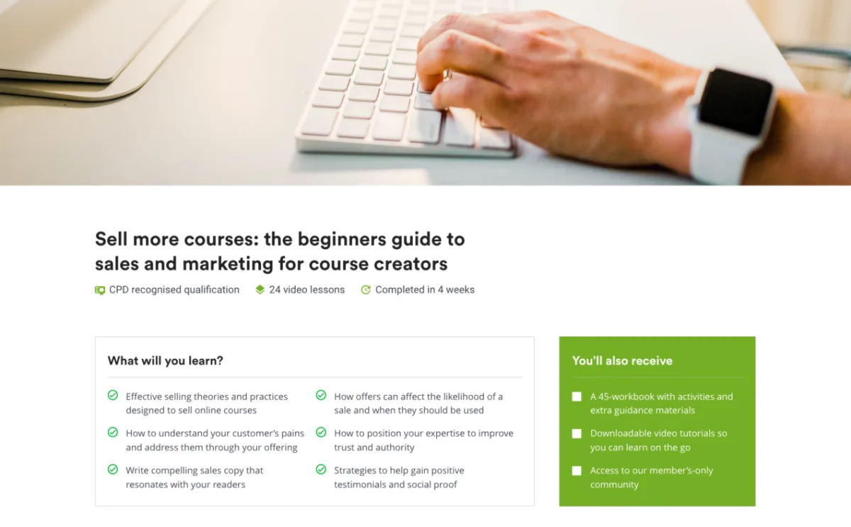 course description sample
