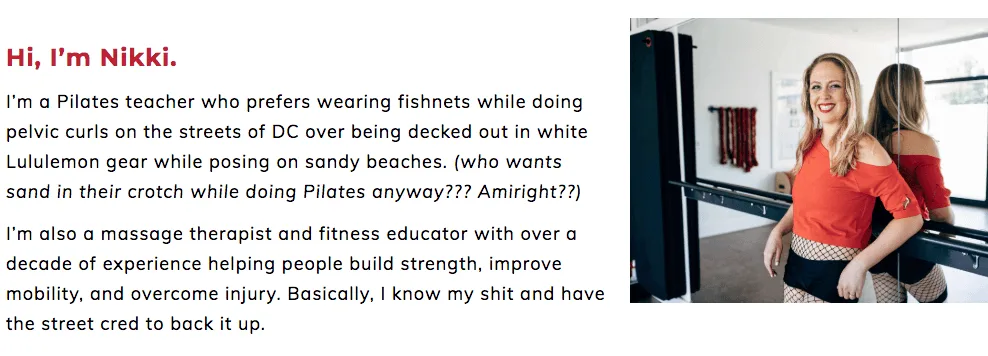 instructor bio example