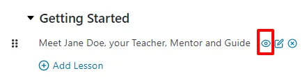 view lesson in memberpress