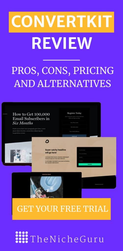 Convertkit review- Discover pros, cons, pricing and alternatives to this email marketing software.  #EmailMarketing #BloggingTools #ConvertKit