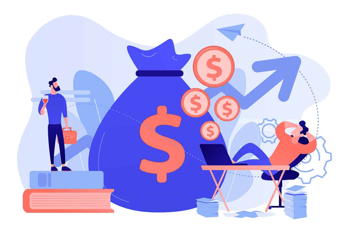 Passive income concept vector illustration.