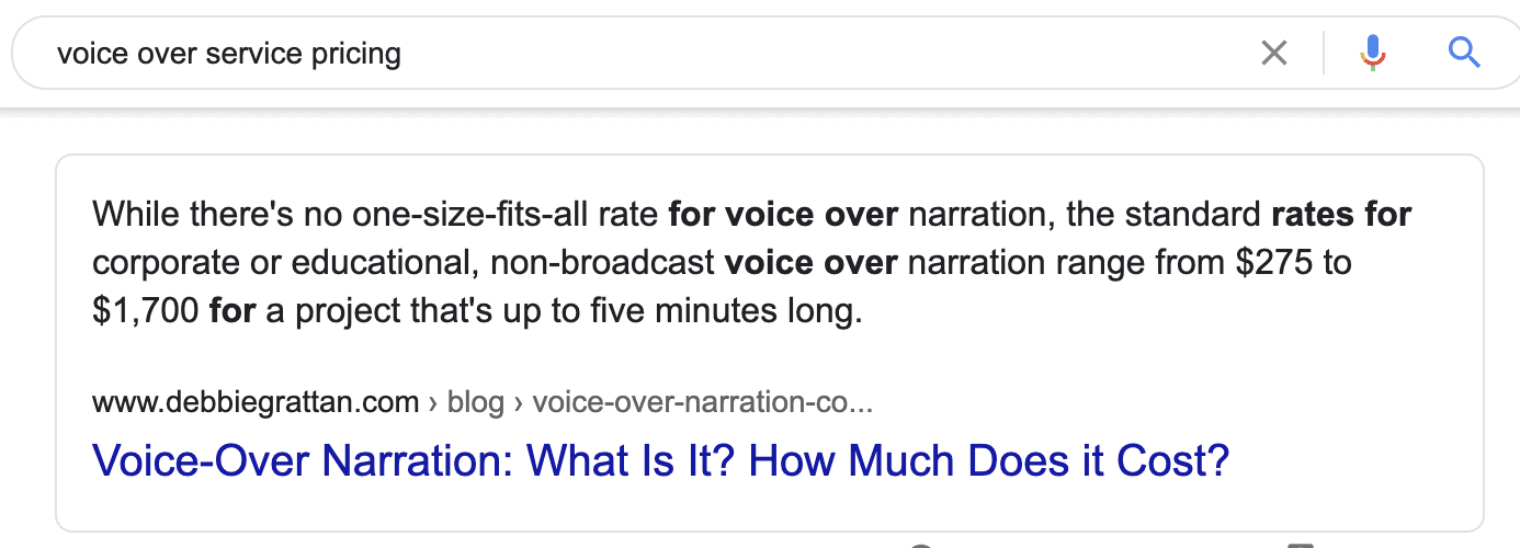 voice over google