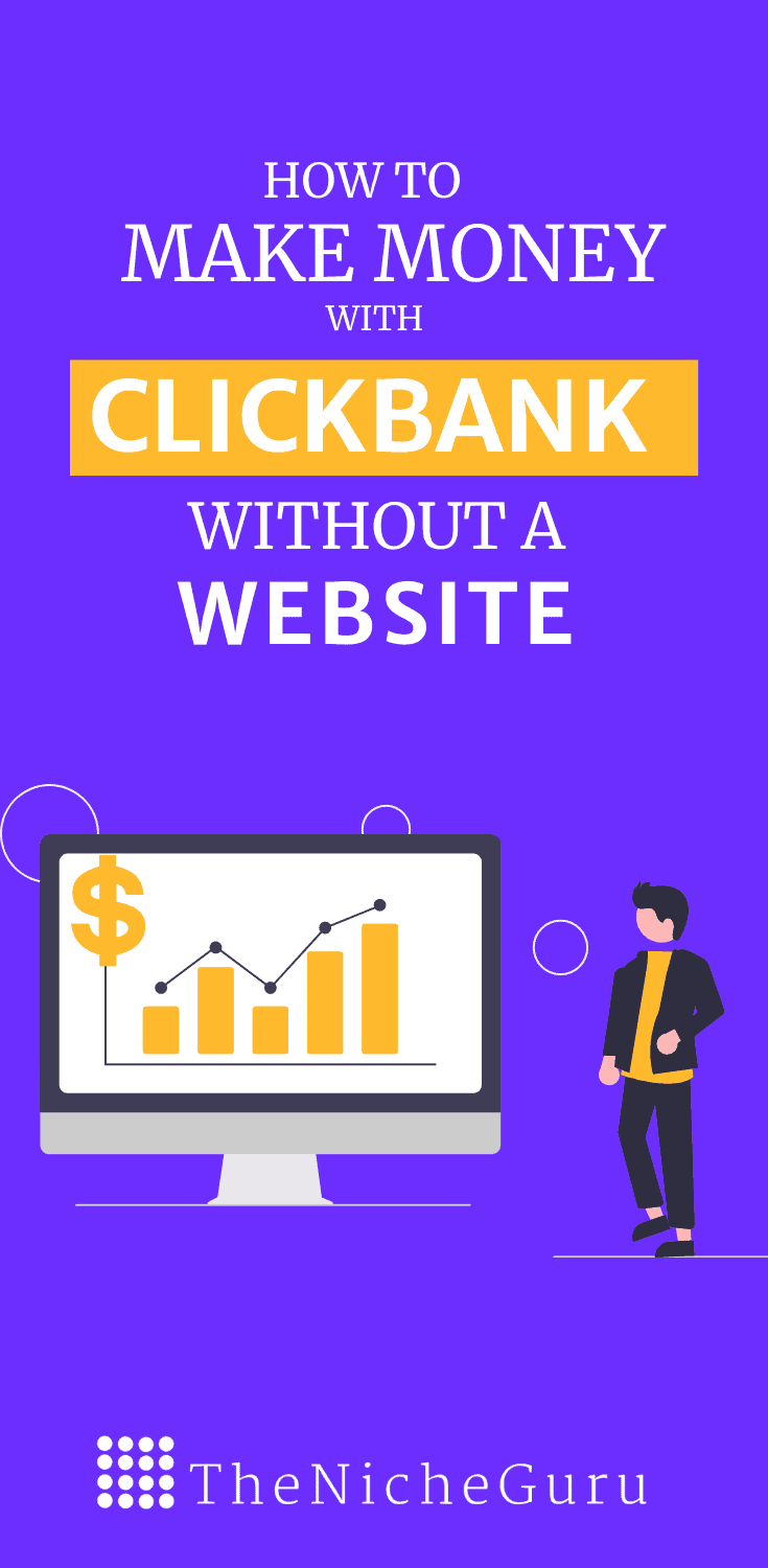 Learn how to make money online with Clickbank without a website.  Includes free ways to earn a passive income working from home. #MakeMoneyOnline #Affiliatemarketing #MakeMoneyForBeginners