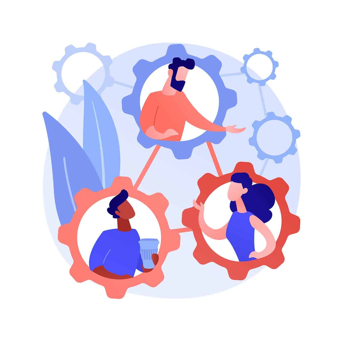 Social development abstract concept vector illustration.