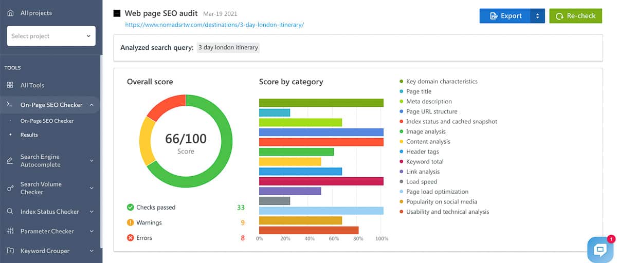 website audit