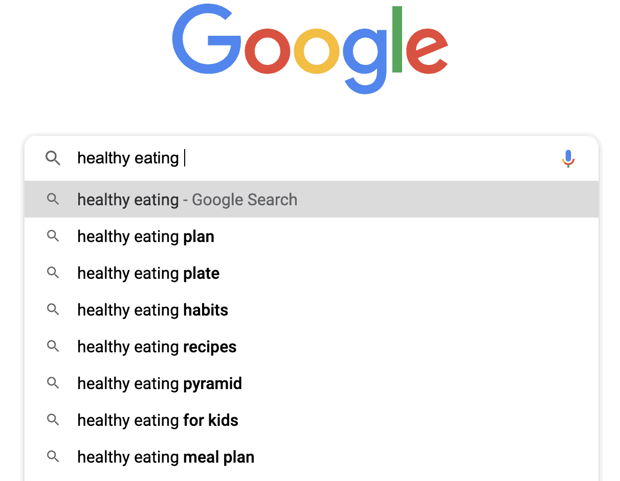 google suggest keywords