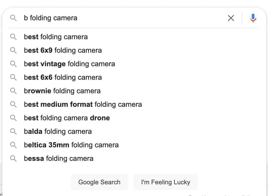 google suggest ideas
