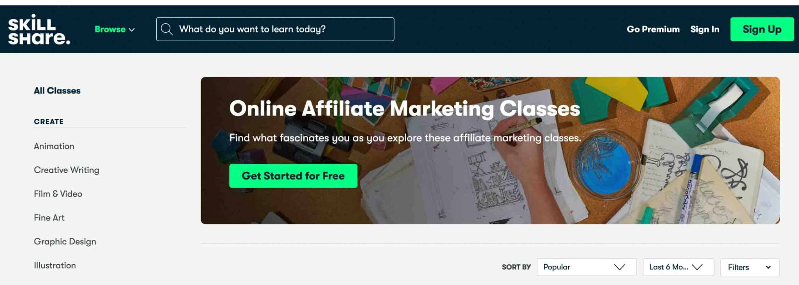 Skillshare – Free Affiliate Marketing Courses