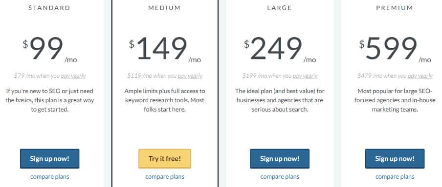 Moz pro pricing