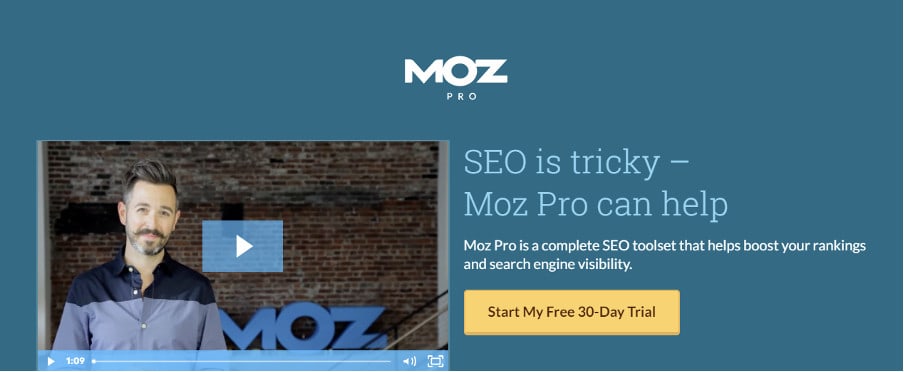 Moz pro dashboard