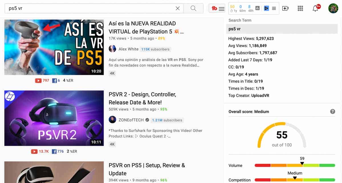 ps5 vr niche in youtube