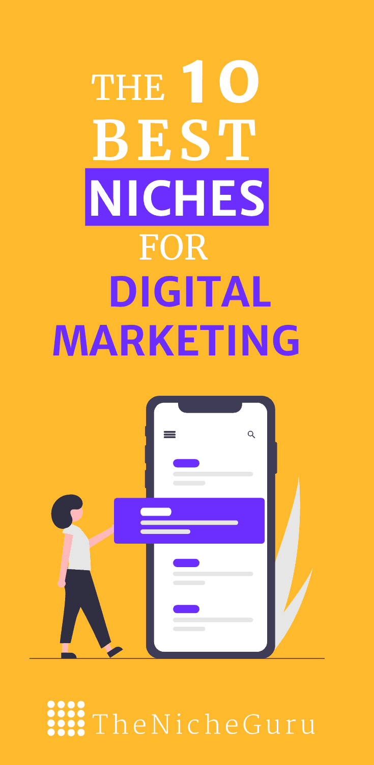 Want to start an online business in digital marketing? Discover the 10 best digital marketing niches to make money online in 2022 #digitalmarketing #businessideas #onlinemarketing