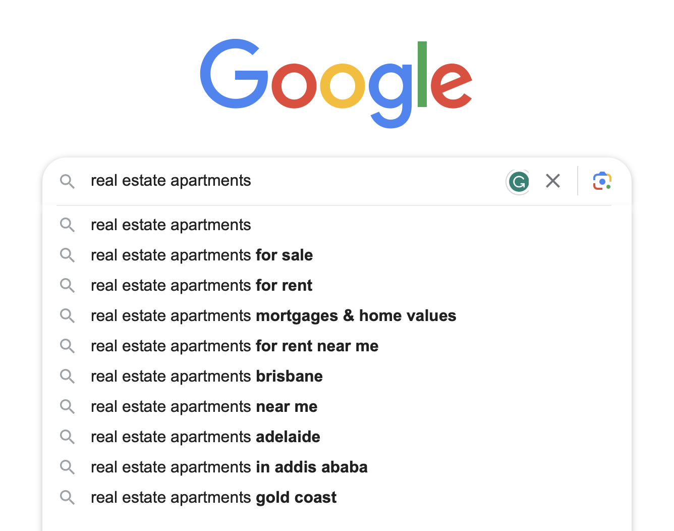 real state google search