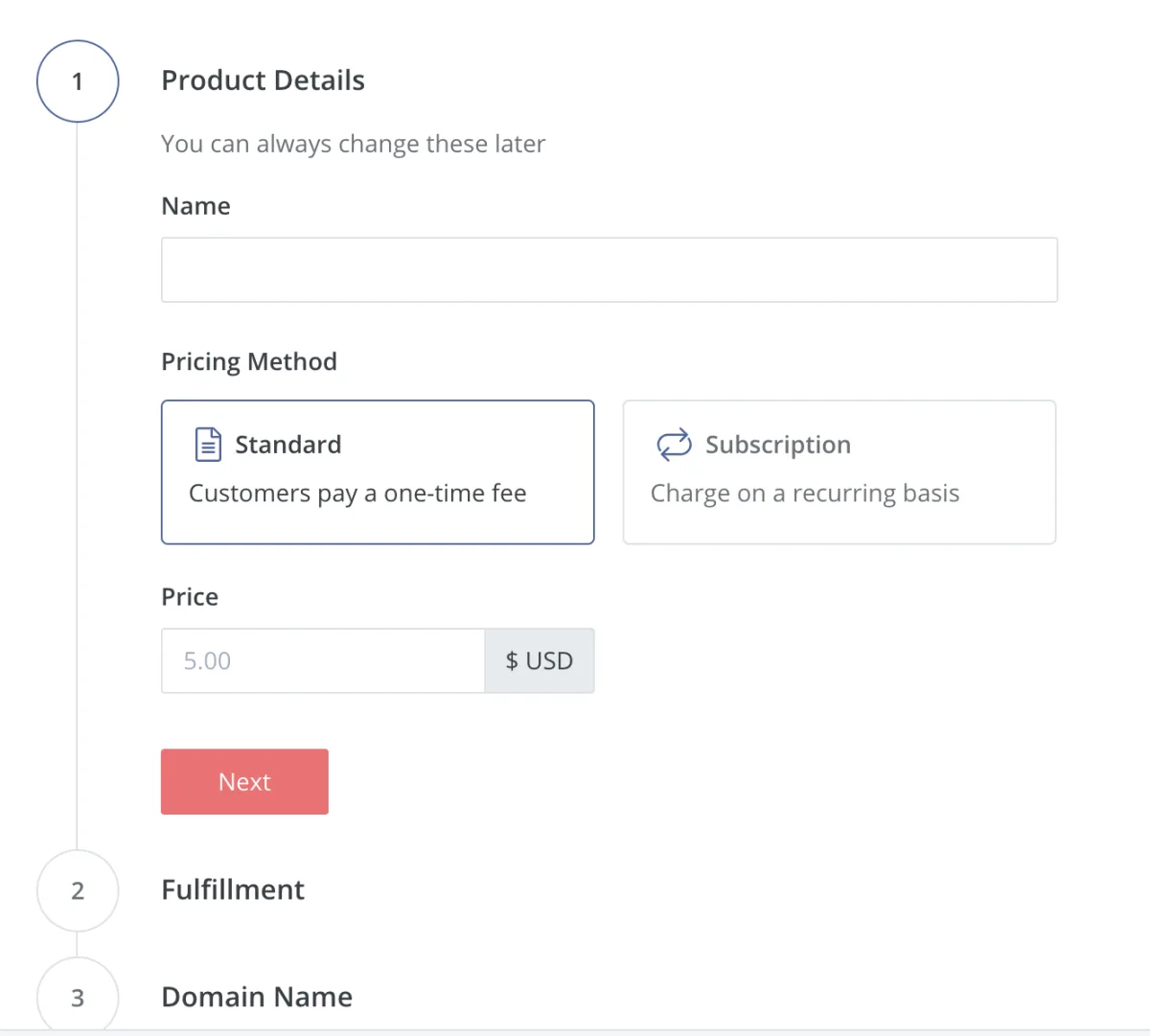 creating a product in Convertkit