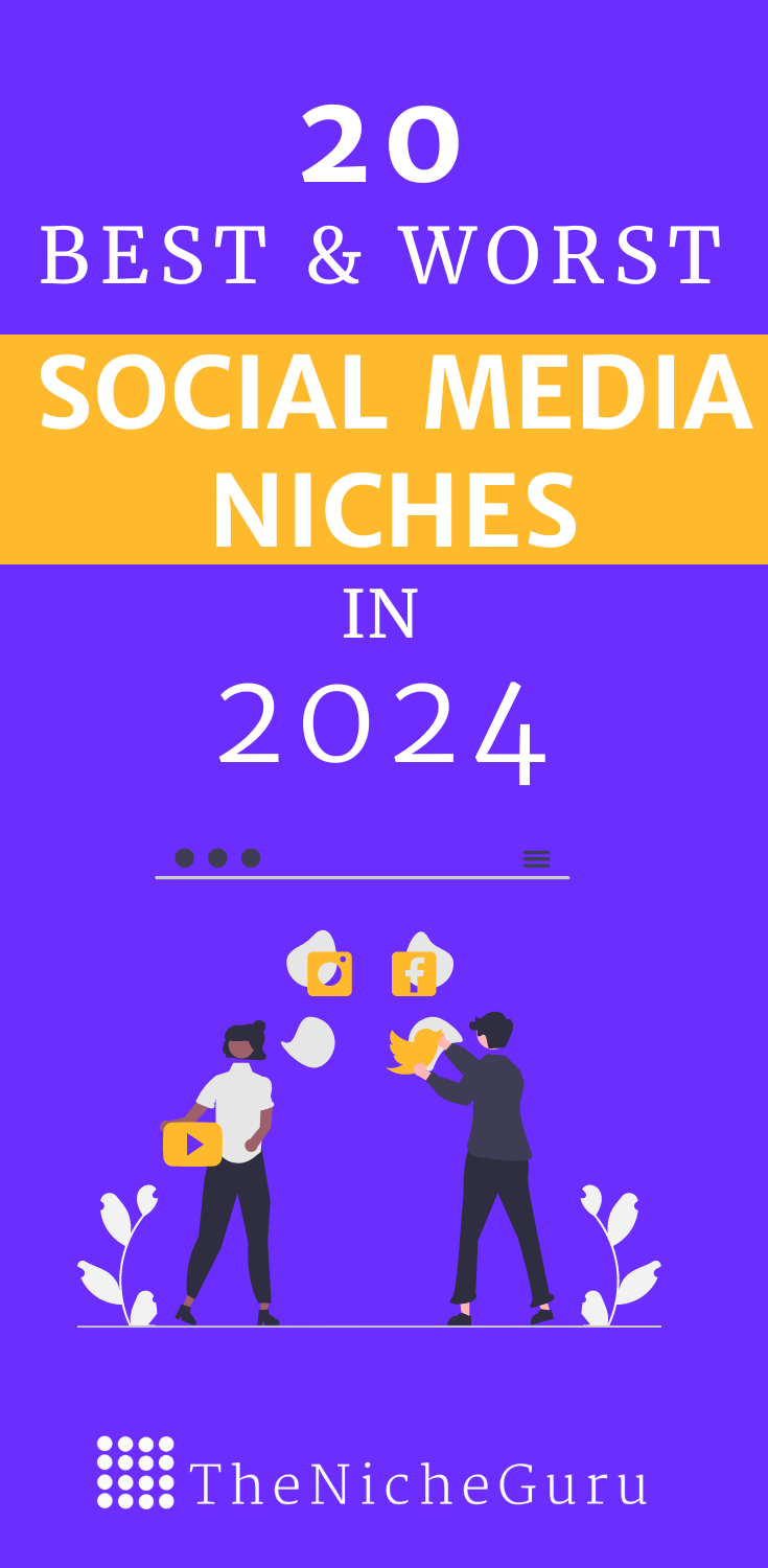 Explore 2024's top social media niches and avoid the pitfalls, including the 20 best and worst niches for each platform with useful insights.