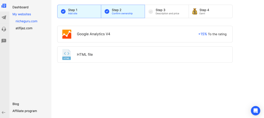 Connect to Google Analytics V4 and Verify Ownership