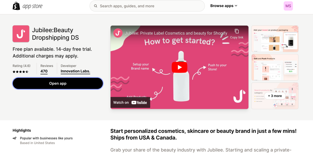 Finding Jubilee on the Shopify App Store
