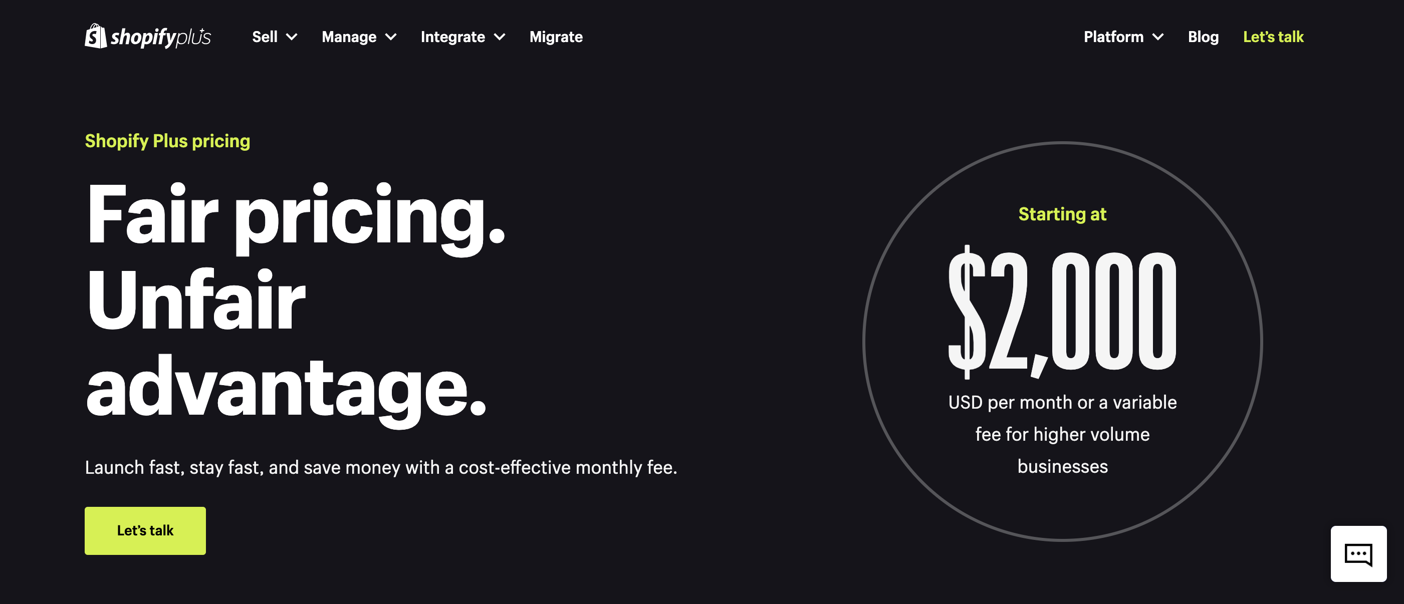 shopify plus pricing