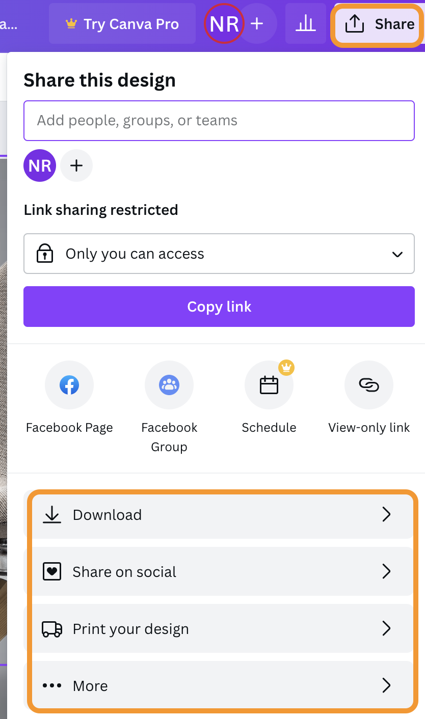 Canva Share